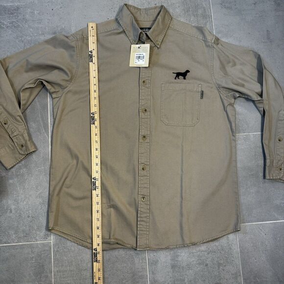Woolrich Men's Hunting Khaki Shirt Embroidered Labrador NOS- Size Large - Picture 11 of 11